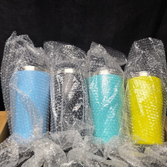 8 Pack 20oz Stainless Steel Tumblers Reusable Travel Mug & Lid Different Colors - Picture 5 of 7